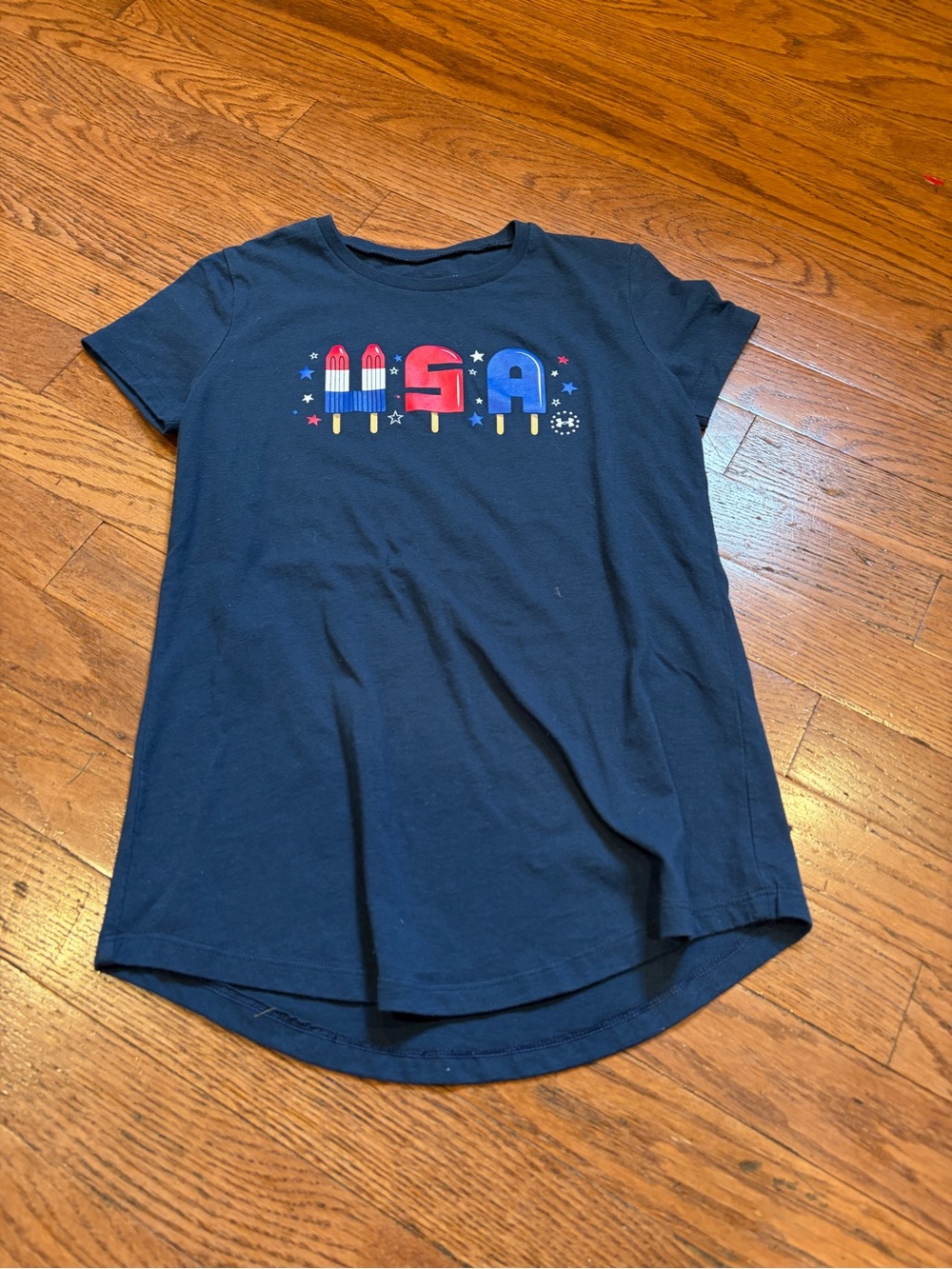 Girls' Navy Under Armour USA Tee